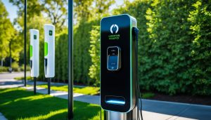 Thuis oplaadvoorziening voor elektrische voertuigen